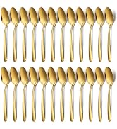 Unokit Dinner Spoons Set 24 Pieces (7.4 inch) - Stainless Steel silverware, Tablespoon, Silverwar...