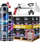 Spray Foam Insulation Kit 216 Pcs Expanding Sealant, Closed Cell High Density Spray Foam for Heat...