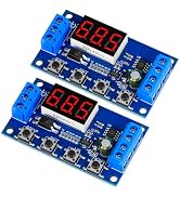Ransanx 2pcs 3.3V-15V DC Motor Controller 50W Forward and Reverse Controller Automatic Cycle Timi...