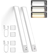 Joyzy Motion Sensor Closet Lights with Color Temperature and Brightness Adjustment, LED Rechargea...