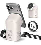 6-in-1 Charging Station, Desktop Charger with QI2 15W Wireless &amp; 65W USB-C Hub, 3 USB-C + USB-A, ...