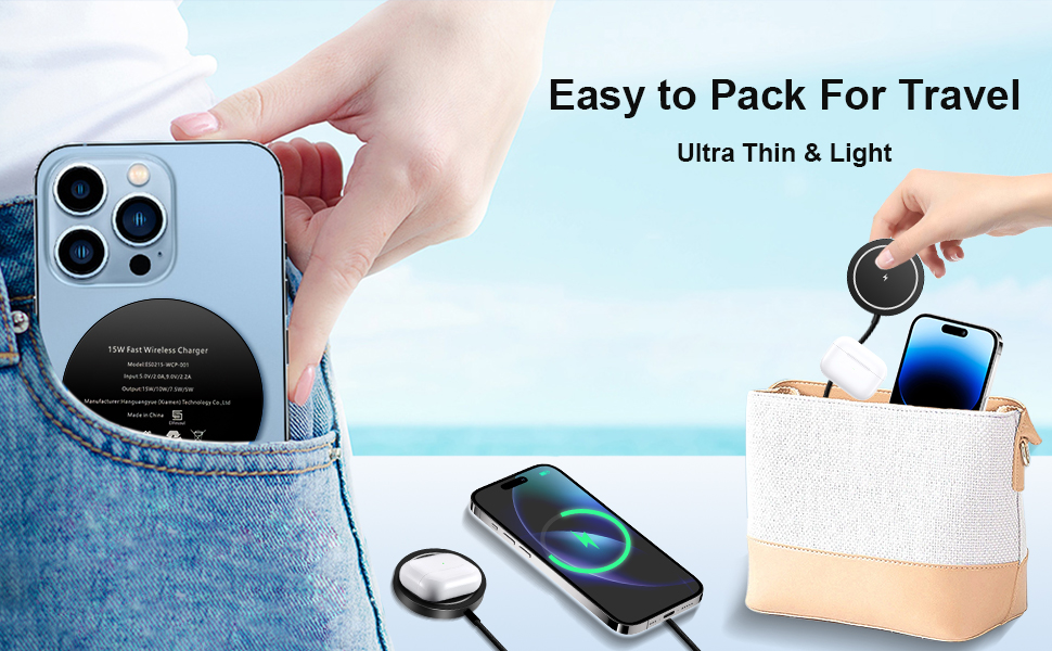 Magnetic Wireless Charger for iPhone 16 Pro Max Mag-Safe Charger for iPhone 16 Magnet Charging Pad