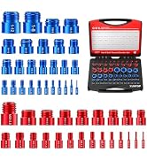 XUNTOP 50PCS Thread Checker 27Standard &amp; 23Metric Nut and Bolt Thread Checker for Screw Measureme...