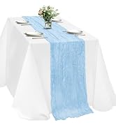 Cheesecloth Table Runner, 120 inch 10ft Boho Rustic Gauze Cheese Cloth Runner for Wedding Bridal ...