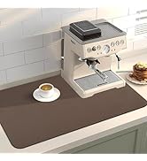 Meetcolor Coffee Mat for Countertop, 17“ x 31.5” Super Absorbent Coffee Bar Mat, Kitchen Counter ...