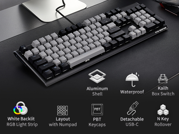 Hexgears GK735 Wired Full Size Mechanical Keyboard