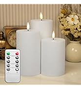 SupBri Outdoor Flameless Candles Waterproof, Battery Operated Candles with Remote and Timer, Set ...