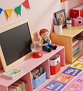 Macgace ABC Kids Rug for Playroom, 3x5 Pink Purple Washable Classroom Area Rugs, Toddler Educatio...