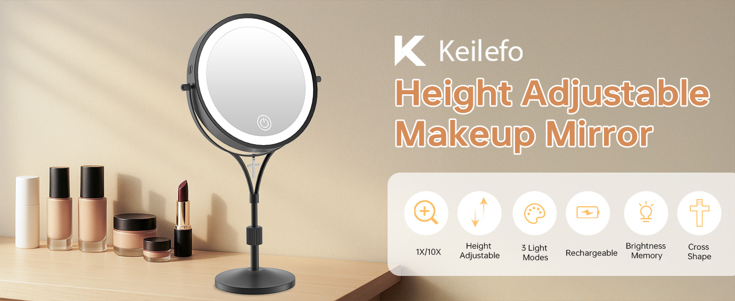 magnifying mirror with light