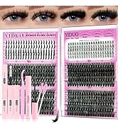 YIDUO Lashes Clusters Kit Bottom Lashes Clusters with Spikes Wispy Manga Volume Thick Individual ...