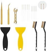 MAYJOY 3D Printer Nozzle Cleaning Kit–17 Pcs Tools Set with Brass Wire Brushes, Cleaning Needles ...