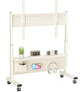 Heavy Duty Mobile TV Stand for 32-100 Inch Large TVs up to 200lbs, Mobile TV Floor Stand on Wheel...