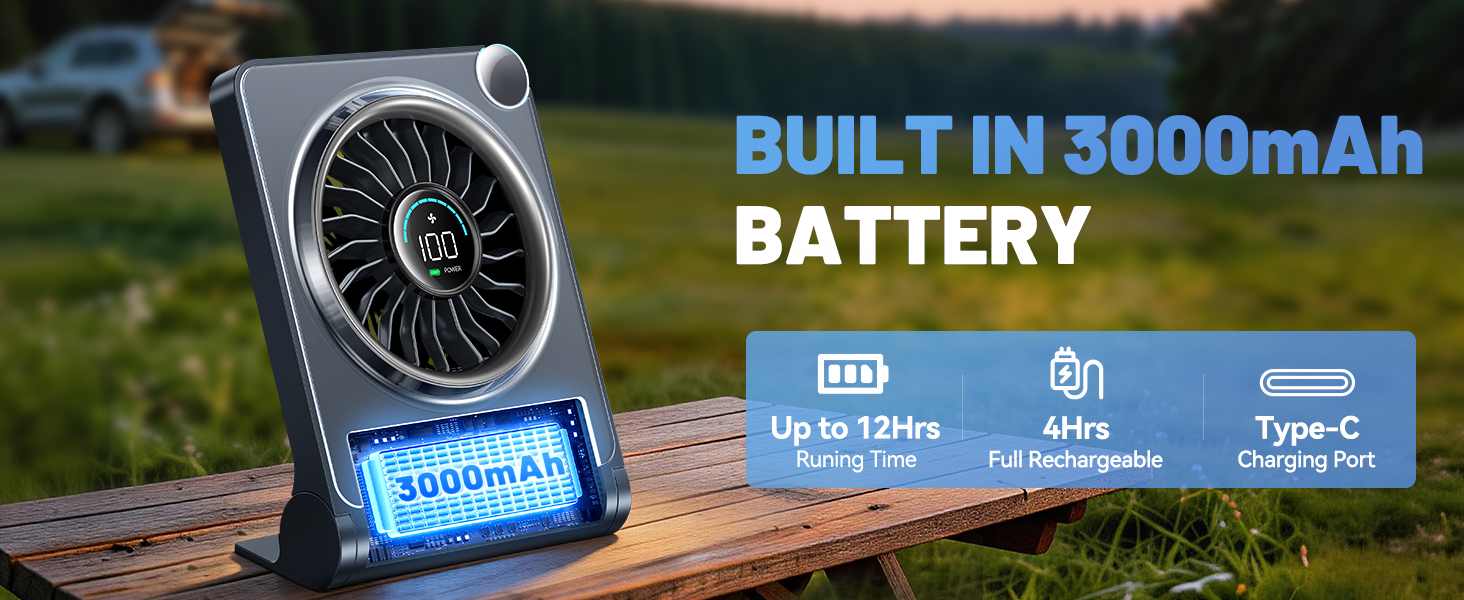 rechargeable desk fan