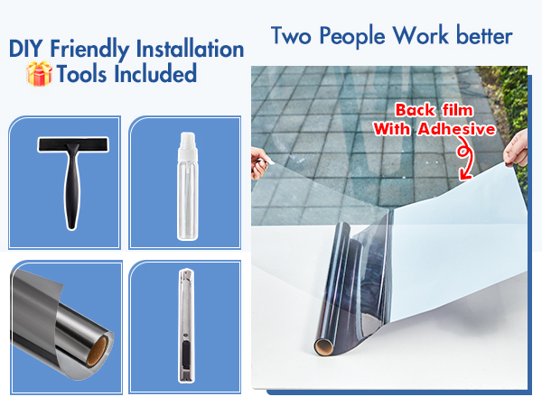 One way privacy window film