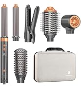 Hair Dryer Brush Air Styler: Dual Voltage 7 in 1 Ionic Multi Styling Tools with Hot Air Straighte...