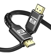 Soonsoonic HDMI 2.1 Cable 20Ft 8K 48Gbps Ultra High Speed Cables &amp; 8K@60Hz 4K@120Hz 144Hz eARC Dy...