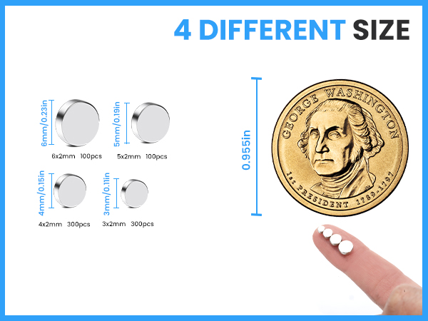 TRYMAG 800Pcs Small Magnets