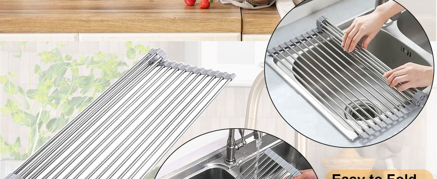 Roll Up Dish Drying Rack