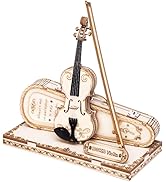 ROKR Wooden 3D Puzzles for Adults Violin, Musical Instrument Model Kit 3D Puzzles to Build, Desk ...
