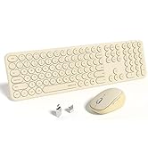 UBOTIE Wireless Keyboards and Mouse, Quiet Scissor Switches Slim Keyboards Mice Set, Silent Full ...