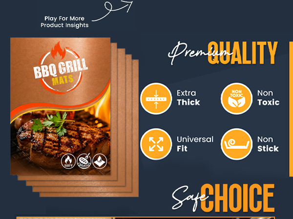 BBQ mats for ourdoor grilling