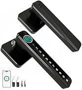 CHEN LCLILICHEN Smart Door Lock, Fingerprint Door Knob, 5 in 1 Digital Knob APP/Keypad Code/IC Ca...