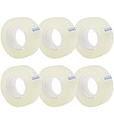 OWLKELA 6 Rolls Transparent Tape Refills, Clear Tape, All-Purpose Transparent Glossy Tape for Off...