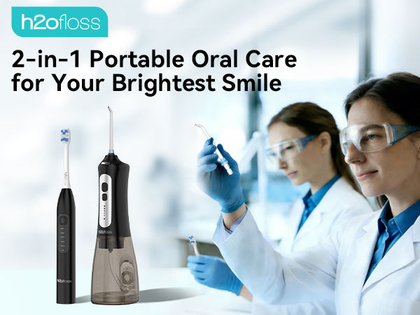h2ofloss electric toothbrush and water flosser combo