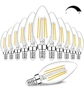 12-Pack Dimmable E12 LED Candelabra Bulbs 60W Equivalent, 2700K Soft Warm White, 600 Lumens B11 C...