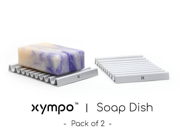 aluminum soap dish set of 2 with wave drainage design, rust-resistant, and modern minimalist style.