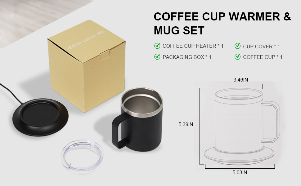 coffee cup warmer &amp;amp; mug set