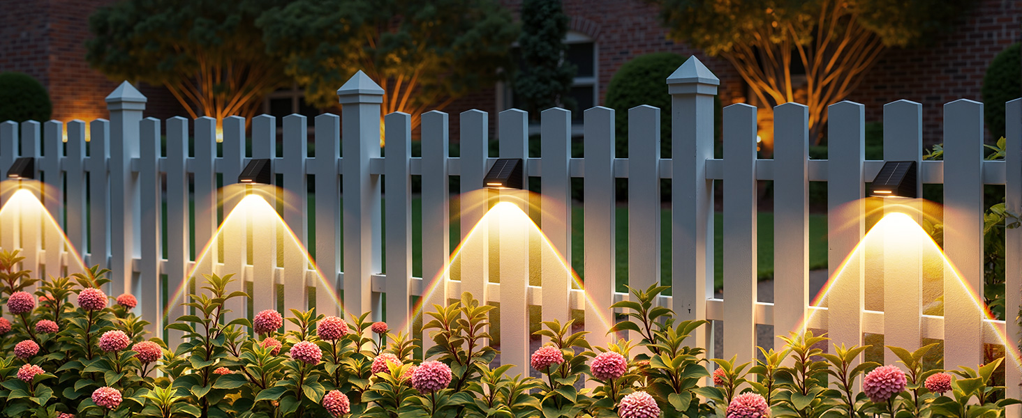 solar lights fence