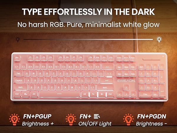 pink light up keyboard