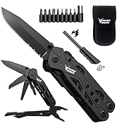 Multitool Knife Camping Survival Knife Unique Gifts for Men Dad Husband 16 in 1 Pocket Multitools...