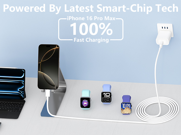 MFi Certified 2Pack PD 20W USB C Chargers Block Type C Wall Charger iPhone 16 Charger Fast Charging