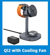 3 in 1 Magnetic Charging Station for Samsung, Qi2 Certified Phone-Cooling Magsafe Wireless Charge...