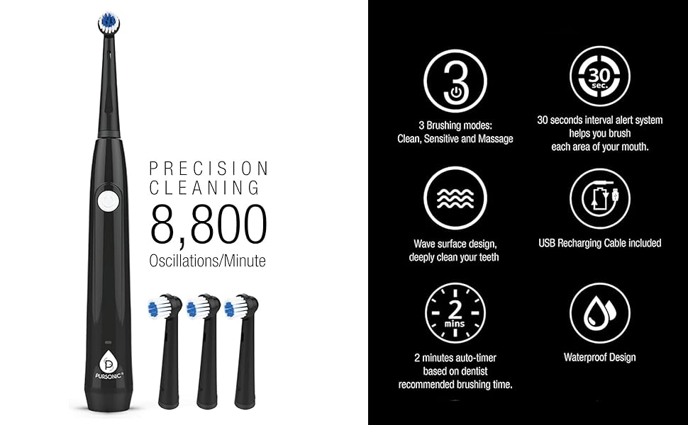 spin toothbrush electric toothbrush battery powered