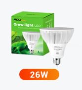 RDJ Bouns 26W Grow Light Bulbs for Indoor Plants, E26 Base, 3422LM 300W Equivalent, High PPFD wit...