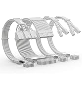 AsiaHorse 12VHPWR Cable Extension Kit, 16AWG Pcie 5.0 PSU Cable Extension Kit Soft Braided Power ...