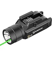 DARKFANG Tactical Flashlight and Green Laser Light Combo 1500 Lumen for Shotgun/Pistol Light with...
