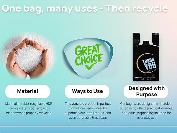 thank you bags bulk plastic shopping carry out grocery store checkout to go white hdpe