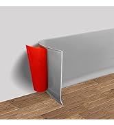 Vinyl Wall Base Baseboard Molding Trim 4" Flexible Self Adhesive Rubber Wall Base Moulding Trim P...