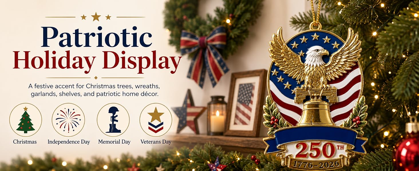 250th metal ornaments decors