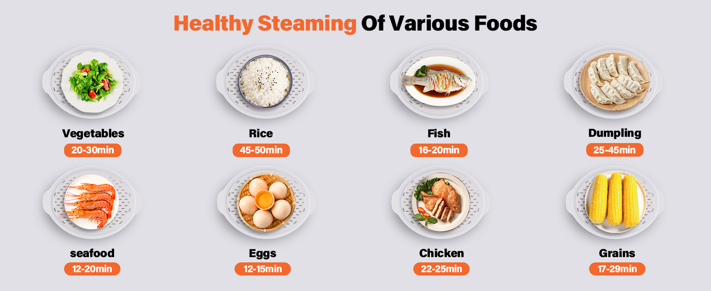 Healthy Steaming Of Various Foods