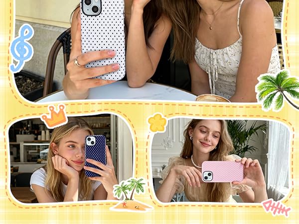 polka phone case magnetic case shockproof phone cover durable