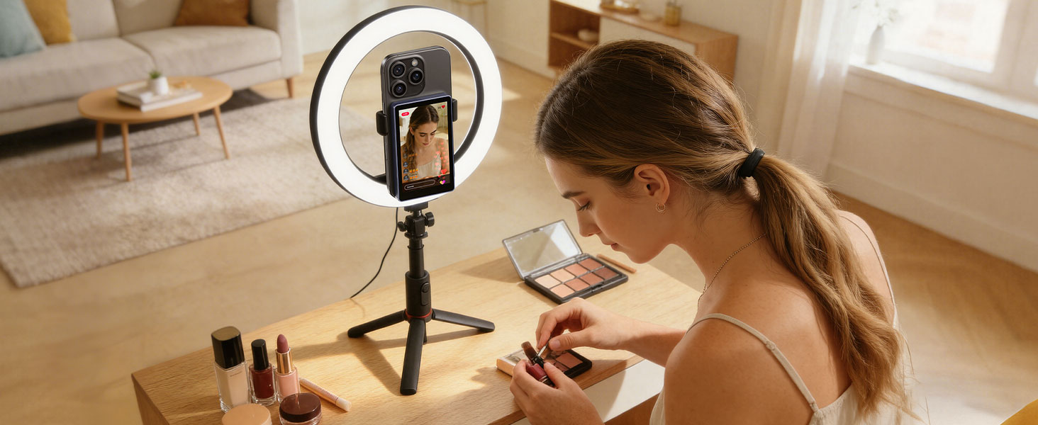 vlog selfie monitor screen