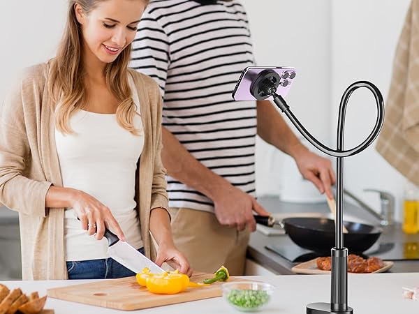 Gooseneck Phone Holder for Kitchen