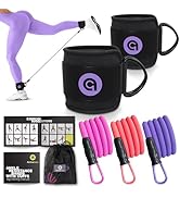 ActiveGear Ankle Resistance Bands with Cuffs - Ideal for Glutes, Legs &amp; Core Workouts, Kickback A...