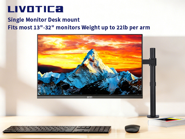 single monitor desk mount