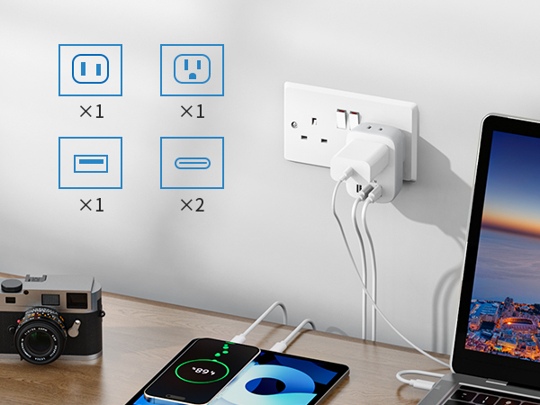 US to UK Plug Adapter